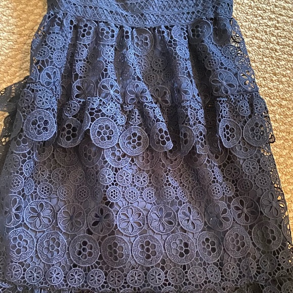 Gianni Bini Navy Off the Shoulder Dress- size 2 - Picture 2 of 5
